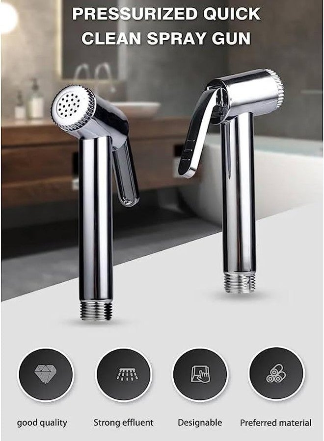 دريزل رأس صنبور صحي أنيق مطلي بالكروم من DRIZZLE مصنوع من البلاستيك - طقم من قطعتين - Image 3